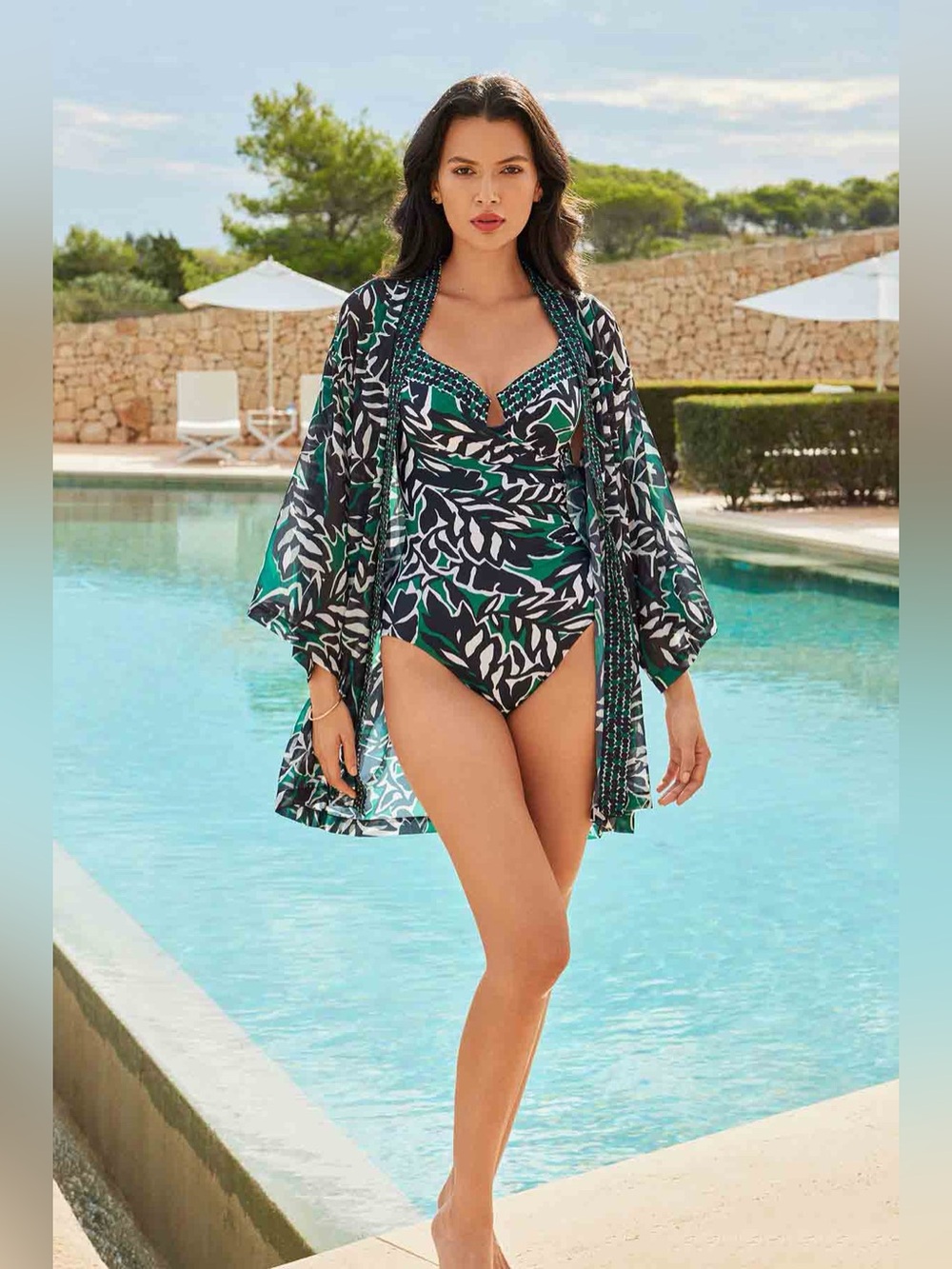 Miraclesuit Escape One Piece Palma Verde Tummy Control Swimsuit 12 NWOT - Picture 5 of 9